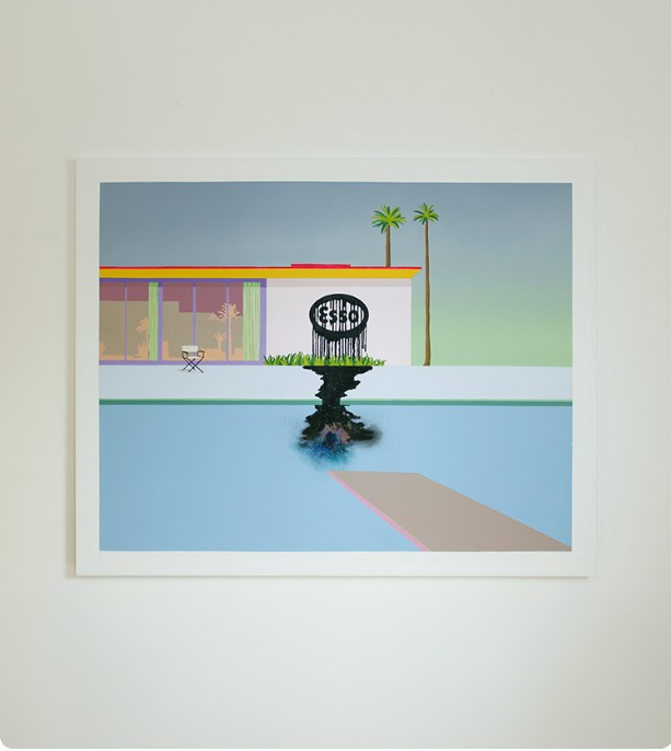 Zevs, Hockney Esso Miami: Light Blue Pool / Celadon, 2026